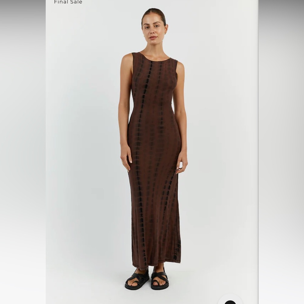 DISSH Beau Chocolate Tie Dye Midi Dress
